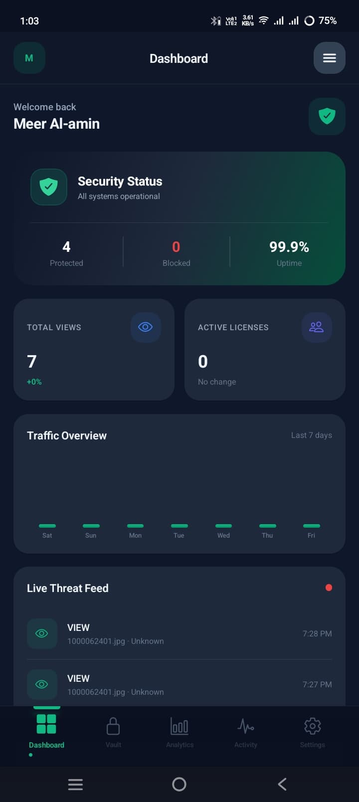aFFirmFirst Mobile Dashboard